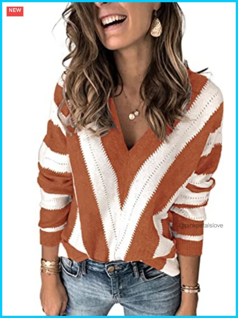 Women's Casual Winter Sweater Long Sleeve Cozy Knit Pullover